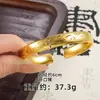 Pulsera Premium Vintage con Estampado de Loto, Estilo Tradicional Vietnamita de Oro de Arena, Pulsera de Imitación de Oro para Mujer, Joyería de Retención de Color Duradera