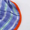 Ropa de verano nueva transfronteriza para mujer, estilo europeo y americano, moda de comercio exterior, top de camiseta sin mangas a rayas con decoración en capas