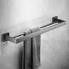 Estante de Acero Inoxidable Color Gris Pistola para Toallas Estante de Almacenamiento para Baño Portarrollos de Papel Higiénico Portatoallas Barra de Toalla Hotel