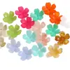 Perforado Color Degradado Flor de Cerezo Estampado en Oro Cinco Pétalos Creativo Acrílico Accesorio Parche DIY Pendientes Llavero