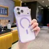 Estuche Magnético para Teléfono con Corazón Lateral de Venta Caliente Compatible con Apple 18PROMAX Resistente a Caídas 17/15 Tacto de Piel Moderno 14/16