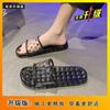 Pantuflas de Cristal Transparente de Alta Gama para Verano en Casa Baño de Mujeres Baño Desodorante Hogar Antideslizantes Suela Suave Moda Pantuflas de Cristal