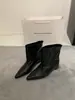 ¡Versión de piel de oveja! Botas altas de tacón de cuña vintage para personas menudas, botas altas que aumentan la altura, botas de caballero Maillard, botas western de punta