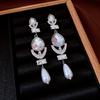 Aretes de Plata con Pin Diamante Perla en forma de C Retro Francés de Alta Gama Elegantes Elegantes Pendientes Distintivos Lujo Ligero Accesorios para la Oreja para Mujer Venta al por Mayor