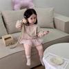 Conjunto de Moletom de Outono Infantil Saia de Gaze Conjunto de Duas Peças Terno de Outono para Meninas Roupa Infantil Estilo Coreano Roupa de Outono para Bebês Roupa Versátil