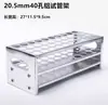 Estante para Tubos de Ensayo de Aluminio Estante para Tubos de Muestreo 15 18 20 22mm Estante para Tubos Colorimétricos Estante para Tubos de Centrífuga Consumibles de Laboratorio