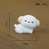 Micro Paisaje Lindo Dibujo Animado Cachorro Blanco Decoración de Escritorio para el Hogar Sala de Estar Decoración Creativa Artesanías de Resina Pequeños Adornos