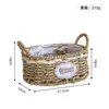 Cestas de Flores de Palha Trançada Selecionadas Cuidadosamente em Estilo Pastoral, Cestas para Arranjo de Flores Frescas de Floricultura, Vasos de Flores Trançados de Rattan, Cestas de Presente, Cestas de Armazenamento de Lanches