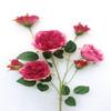 Rosas Austin de Siete Cabezas Ramo Artificial Decoración Salón de Bodas Hotel Accesorios Pared de Flores Día de San Valentín Flores Artificiales