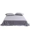 Lençol de Cama Cor Lisa Estilo Japonês 10% Linho 90% Algodão Peça Única Classe A Simples Wabi-Sabi Capa de Edredom de Algodão e Linho Conjunto de Três Peças