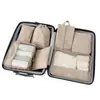 Nova bolsa de armazenamento catiônica à prova d'água de sete peças para viagem bolsa organizadora de bagagem multi-especificação roupa íntima terno portátil