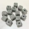 Cubo Cuadrado Taladro Bola Arcilla Agujero Recto Taladro Completo Cuentas DIY Hecho a Mano Accesorios de Moda Bolso de Cadena Accesorios de Cadena