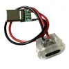 Soquete Fêmea de Pressão Direta Preenchido com Cola typec2P Transparente com Luz Luminária de Mesa Porta de Carregamento Oval Conector para Veículo Elétrico de Carro