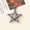 [negro gun] moda simple aleación luna estrella colgante DIY collar pendientes llavero accesorios de joyería