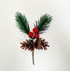Decoración Navideña Transfronteriza Baya Roja Aguja de Pino Piña de Pino DIY Accesorios Creativos para Manualidades Simulación Decoración Caja de Regalo Accesorios para Manualidades