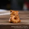 Tuya Dibujos Animados Zodiaco Chino Mango de Mano Colgante de Madera Tallada Artesanía Cultural de Juego Puesto de Punto Escénico Adornos de Madera Maciza de Venta Caliente