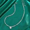 Collar de cristal francés de alta gama, elegante, extremadamente pequeño, combinable con todo, para mujer, de uso diario, 2024