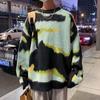 Outono e inverno Suéter engrossado masculino estilo coreano moda solto japonês malha suéter inverno ins Hong Kong estilo preguiçoso jaqueta de suéter