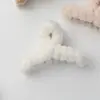 Outono e inverno pelúcia médio agarrando clipe ar-textura cabelo agarrando maillard volta cabeça bobina cabelo tubarão clipe