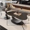 Mesa de Centro de Pizarra de Lujo Ligero para Diseñador, Sala de Estar, Hogar, Moderna, Simple, Apartamento Pequeño, Mesa de Té Nube Creativa de Alta Gama