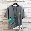 Moda Veraniega Holgada de Marca Tendencia Inst Camiseta de Manga Corta para Hombre Camiseta Casual para Hombre Ropa de Verano para Hombre