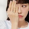Anillo de amor colorido con cuentas para mujer, diseño de nicho, lujo ligero de alta gama, cuerda elástica, anillo índice, moda, personalidad, simple