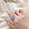 Anillo de Copo de Nieve Navideño de Año Nuevo para Mujer ins Temperamento Simple Combina con Todo Nivel Alto Regalo Celebridad de Internet Estilo TikTok Libro Rojo