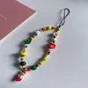 Cadena Colgante para Teléfono Móvil de Papá Noel Cuentas de Colores Colgante DIY Hecho a Mano Llavero con Cámara CCD Colgante para Mujeres
