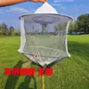 Capucha para Apicultura Máscara de Alta Definición Gasa Transpirable Adulto Blanca Exterior Apicultura Pesca Anti-Abejas y Mosquitos