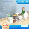 Caixa Acrílica com Tampa Flip-Top Supermercado Shopping Display Tampa Acrílica Contra Poeira Retangular Presente Caixa de Armazenamento com Dobradiça