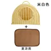 Gaiola de gato portátil de imitação de Rattan em estoque para atacado, ninho de gato de mão, bolsa de gato, casa de gato fechada, abrigo de gato, espaço grande, respirável