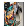 Adequado para Capa de Celular Samsung A90 S25Ultra Quebra-cabeça S23 Capa de Vidro S24 Capa Protetora A70 Criativa A54 Nova