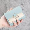 Cartera sencilla para mujer, estilo coreano, antimagnética, portátil, para estudiantes, estilo fresco, monedero, multifuncional, plegable, pequeña, tarjetero
