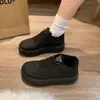 Zapatos de Algodón Nuevos de Invierno 2026 Aumentadores de Altura Suela Gruesa Comercio Exterior Transfronterizo Color Sólido Con Cordones Felpa Engrosada Cálida Superficie de PU