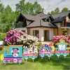 2023 Nova Decoração de Jardim de Páscoa Plug-in Decoração de Pátio Plug-in Ecológico Não Tóxico Sinal Decorativo Plug-in Conjunto de Layout de Cartão Plug-in