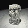 Banqueta Designer Cristal Transparente Galho e Folha de Cristal Platina, Banqueta de Acrílico, Mesa de Chá