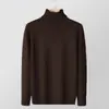Tejido de punto de cuello alto y medio para hombre, Ropa exterior de otoño e invierno, Tops cálidos para hombre y mujer, Tejido de punto casual de manga larga para usar como base