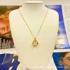 "100 Enlaces" Cadena de Acero de Titanio Colgante Chapado en Cobre Dorado No Alérgico Collar Fabricantes Vendido
