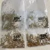 Pedras Strass para Unhas Redondas Pequenas de Fundo Plano Cor Champagne, Pedras Strass de Vidro Brilhantes, Pedras Strass para Unhas DIY, Pedras Strass para Decoração de Unhas