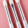 Set Personalizado de 6 Brochas para Sombras de Ojos Blancas Portátiles Pincel para Detalle de Ojos Pincel Mezclador Herramienta de Belleza Suave