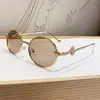 Gafas de Sol Metálicas Redondas Estilo Hip-Hop Moda Europea y Americana Forma de Serpiente Dorada Y2K Sexy Populares Gafas de Sol Transfronterizas