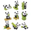 Micro Paisaje Muñeco Lindo de Panda Rojo Linda Decoración DIY Accesorios de Jardinería Mini Adornos de Escritorio