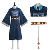 Fantasia Cosplay Sussurro da Garota da Farmácia Nishi Azul Escuro Traje Oficial Cosplay Anime Fantasia para Apresentação de Palco