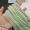 Perlas de imitación verde claro sueltas, accesorios para joyería DIY, materiales para abalorios hechos a mano para pulseras, collares y pasadores