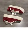 Tênis de lona vermelho vivo para mulheres, nova coleção outono 2026, sapatos versáteis para estudantes, com sola grossa, respiráveis, leves e estilosos