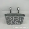 Jiajian Fabricante Fornece Vasos de Ferro com Ganchos, Vasos Decorativos com Estampa de Flores Artificiais, Baldes de Braço Suspensos e uma Coleção da Série Vintage