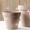 Moca Natural Liso Quema Transpirable Absorbente Maceta de Cerámica Nórdico Simple Gris Bandeja de Cinturón Grande Plantación Flores en Maceta