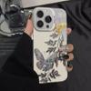 Ramas, Hojas y Mariposas Adecuado para Funda de Teléfono iPhone 17, Apple 16 Pro, Estilo Europeo y Americano, 15 Pro Max, Personalizado, 14 Nicho, 13