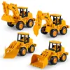 Conjunto de Brinquedos de Veículos de Construção Movidos a Fricção para Crianças