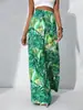 Em Estoque Europeu e Americano Amazon Aliexpress Tk Primavera/Verão/Outono Novo Estilo de Férias Calças Casuais de Perna Larga Estampadas
